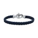 BRACELET ACIER ET CUIR TRESSE FERMOIR MOUSQUETON