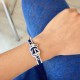 bracelet ancre DONI bicolore BLANC