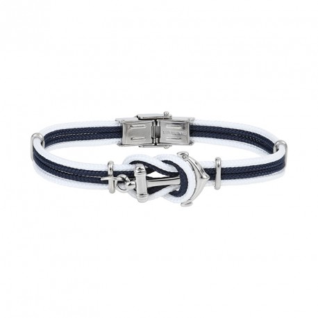 bracelet ancre DONI bicolore BLANC