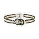 bracelet ancre DONI bicolore KAKI