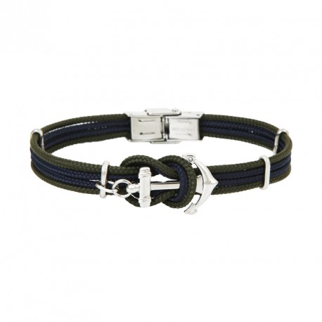 bracelet ancre DONI bicolore KAKI