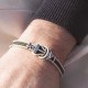 bracelet ancre DONI bicolore KAKI