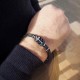bracelet ancre DONI bicolore KAKI