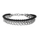 BRACELET ACIER ET PIERRES NATURELLES