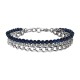 BRACELET ACIER ET PIERRES NATURELLES