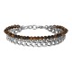 Steel and natural stones bracelet 