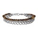BRACELET ACIER ET PIERRES NATURELLES