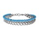 BRACELET ACIER ET PIERRES NATURELLES