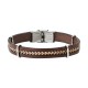 BRACELET ACIER ET CUIR LUIS