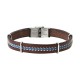 BRACELET ACIER ET CUIR LUIS
