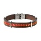 BRACELET ACIER ET CUIR LUIS