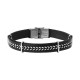 BRACELET ACIER ET CUIR LUIS