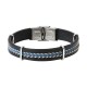 BRACELET ACIER ET CUIR LUIS