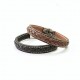 BRACELET ACIER ET CUIR CARLOS