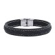 BRACELET ACIER ET CUIR CARLOS