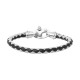 STEEL AND LEATHER BRACELET