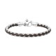 STEEL AND LEATHER BRACELET
