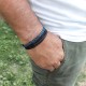 BRACELET ACIER ET CUIR MULTI-FILS RAUL