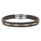 leather bracelet topped with a stitched cord AXEL