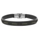 leather bracelet topped with a stitched cord AXEL