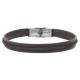 leather bracelet topped with a stitched cord AXEL