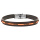 leather bracelet topped with a stitched cord AXEL