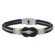 BRACELET ACIER CABLE NOEUD MARIN 
