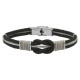 BRACELET ACIER CABLE NOEUD MARIN 