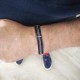 BRACELET ACIER ET CUIR LUIS