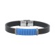 BRACELET ACIER CUIR ET CORDON ANDREA