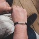 BRACELET ACIER CUIR ET CORDON ANDREA