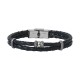 BRACELET CUIR TRESSE 2 RGS JIM