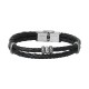 BRACELET CUIR TRESSE 2 RGS JIM