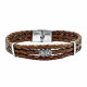 BRACELET CUIR TRESSE 2 RGS JIM