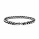 Bracelet acier chaine fantaisie et cordon couleur Jacky