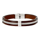 BRACLET ACIER ET CUIR PHILIPPE