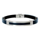 Bracelet cuir et acier ARTHUS