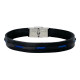 Bracelet cuir et cable acier Nicolas