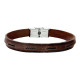 Bracelet cuir et cable acier Nicolas