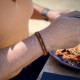 LEATHER AND STEEL BRACELET AUREL