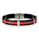 BRACELET ACIER CUIR CORDON EDDIE