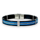 BRACELET ACIER CUIR CORDON EDDIE