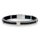 BRACELET ACIER CABLES ET CORDON HANK