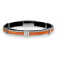 BRACELET ACIER CABLES ET CORDON HANK