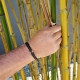 BRACELET CABLE ACIER NOIR ET CORDON IKE
