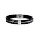 BRACELET CUIR TORSADE ET CABLE ACIER ADRIEN