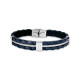BRACELET CUIR TORSADE ET CABLE ACIER ADRIEN