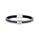 BRACELET ACIER CABLES ET CUIR LOUIS