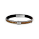 BRACELET ACIER CABLES ET CUIR LOUIS