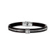 BRACELET ACIER ET CUIR IGOR